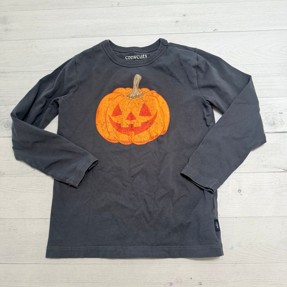 J.Crew Boys' pumpkin graphic long sleeve tee 4/5‎